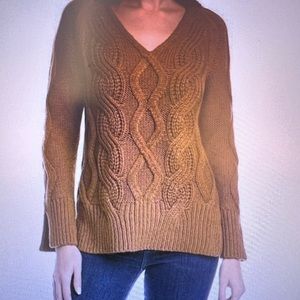 Lafayette 148 New York Women Mixed Cable Cashmere/ Silk Blend Sweater